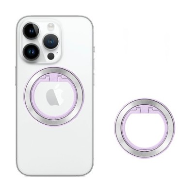 Suport Rotund pentru Telefon - Techsuit (MPR2) - Silver / Pink foto
