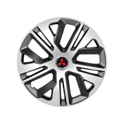 Set 4 Capace Roti 15 Inchi (R15) Raven Gri-Negru, Compatibile Cu Mitsubisi foto