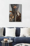 Cumpara ieftin Tablou Canvas African Lady 5, Multicolor, 70 x 50 cm