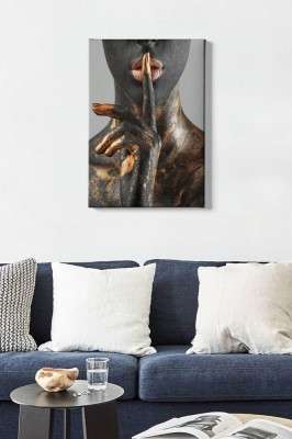 Tablou Canvas African Lady 5, Multicolor, 70 x 50 cm foto