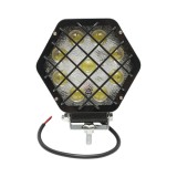 Lampa proiector hexagonal cu grilaj metalic negru, 9 LED-uri, unghi de radiere 30, DC 10-80V 27W Breckner Germany