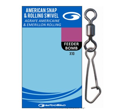 Garbolino - Agrafa Nr.8 American Snap Rolling Swivel foto