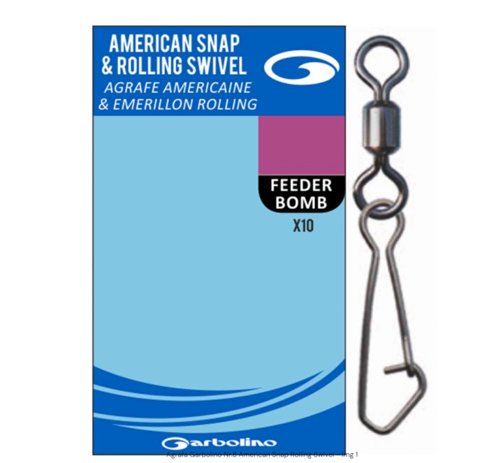 Garbolino - Agrafa Nr.8 American Snap Rolling Swivel
