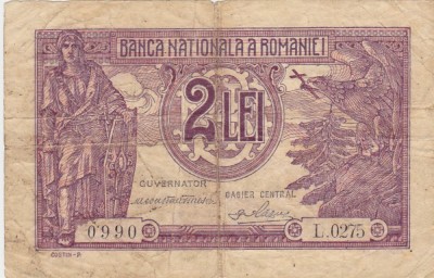 ROMANIA 2 LEI 1937 aF foto