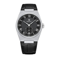 Ceas Bărbați Benyar 5199 Argintiu-Negru &ndash; Design Business, Funcții Multiple, Rezistent la Șocuri, Rezistent la Apă 3ATM