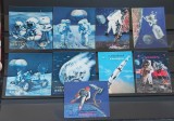 Bhutan si Ajman - Serii si colite spatiu 3d MNH (9 poze)