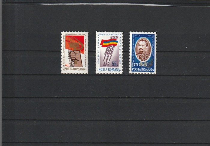 ROMANIA 1973 LP 824 ANIVERSARI III SERIE MNH NESTAMPILATA