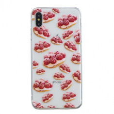 Carcasa Husa Apple iPhone XS Max model Fruit Cake, Antisoc + Folie sticla securizata Apple iPhone XS Max Tempered Glass Viceversa foto