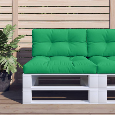 vidaXL Pernă de paleți, verde, 70x40x12 cm, material textil foto