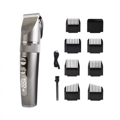 Masina de Tuns si Aparat de Ras Ras si Barbierit Parul si Barba, Profesionala, Electric, Lame din Ceramica, Afisaj LED, 3 Viteze, Turbo, 5 Nivele de R foto