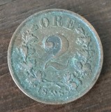 Moneda Norvegia - 2 Ore 1884