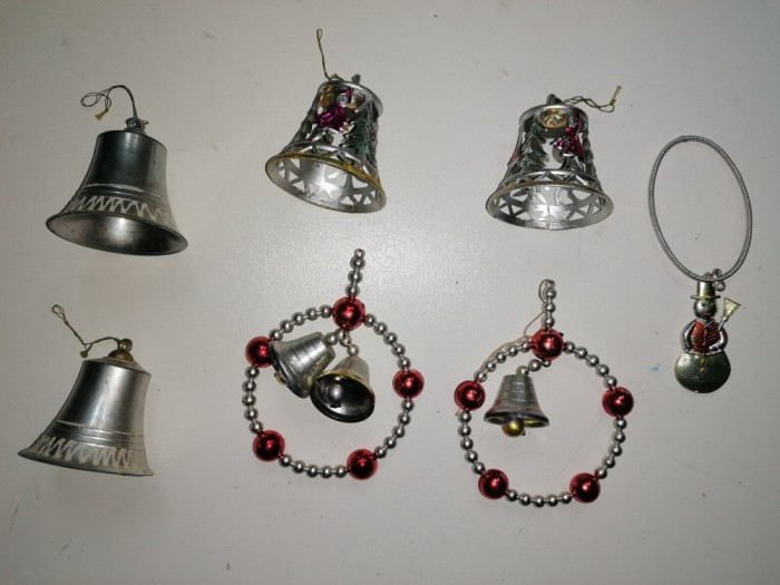 LOT 7 DECOR POM CRACIUN VINTAGE