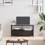 Comoda TV, negru, 90x33x45 cm, lemn prelucrat &amp; fier GartenMobel Dekor, vidaXL