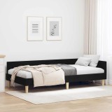 Cumpara ieftin Cadru de pat colțar Altele cu headboard Negru 90 x 200 cm