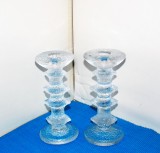 Suporturi cristal lumanare - Festivo 4 - design Timo Sarpaneva, Iittala Finlanda
