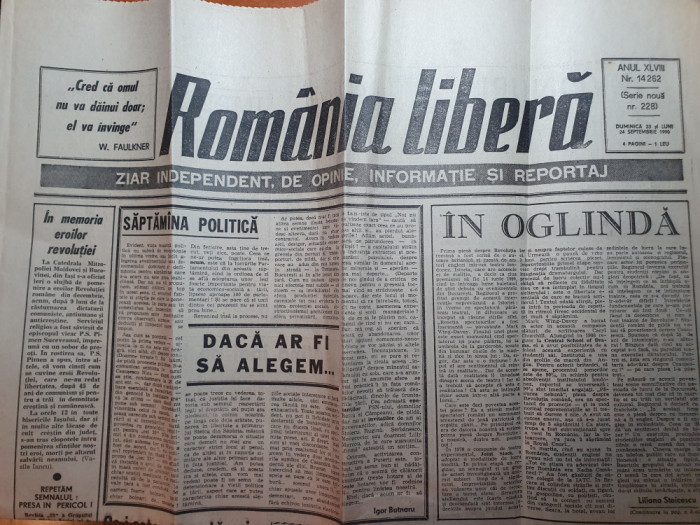 romania libera 23-24 septembrie 1990 - 9 luni de la revolutie