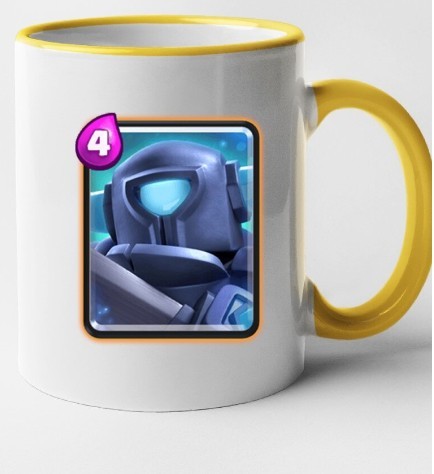 Cana maner galben personalizata Clash Royale - Mini P.E.K.K.A, INOVATIX&reg;. 330ml