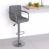 Scaun de bar, gri, piele ecologică