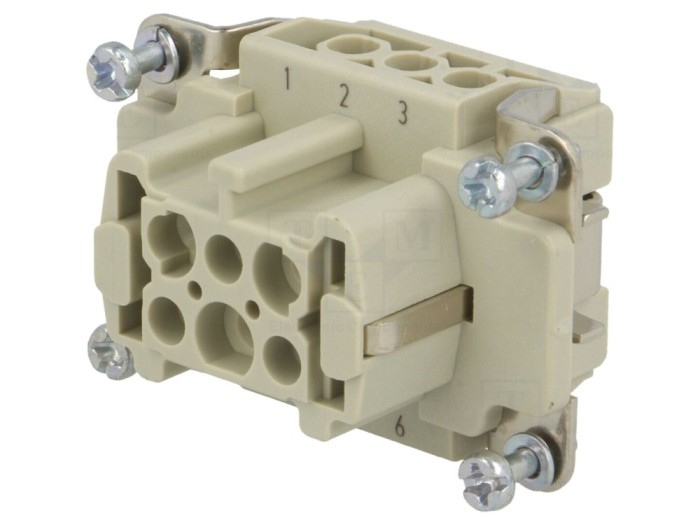 Conector inserturi mamă Han Ex 6+PE