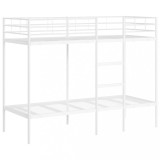 Cumpara ieftin Pat supraetajat fara saltea alb 75x190 cm otel