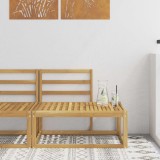 vidaXL Canapea de exterior Alb 91 x 63 x 73 cm Lemn Solid de Acacia 901477