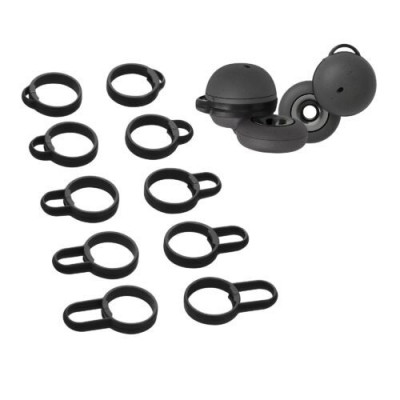 Set 5 Varfuri de schimb pentru casti Sony Linkbuds WF-L900, Kwmobile, Negru, Silicon, 58866.01 foto