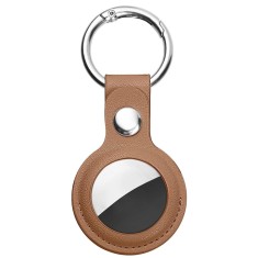 Husa pentru airtag, secure leather holder, brown foto