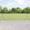 VidaXL gard cu fir sudat cu 13 st&acirc;lpi flanșați 0.6x25 m din oțel galvanizat