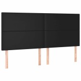 Cumpara ieftin Tablie de pat neagra 180x5x118/128 cm piele ecologica
