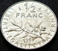 Moneda 1/2 FRANC (50 CENTIMES) - FRANTA, anul 1997 *cod 1704 A