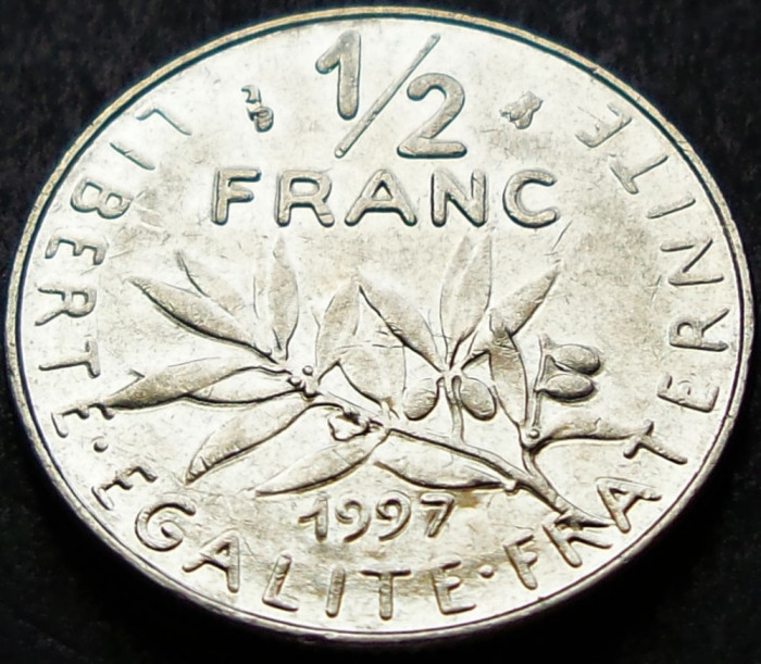 Moneda 1/2 FRANC (50 CENTIMES) - FRANTA, anul 1997 *cod 1704 A