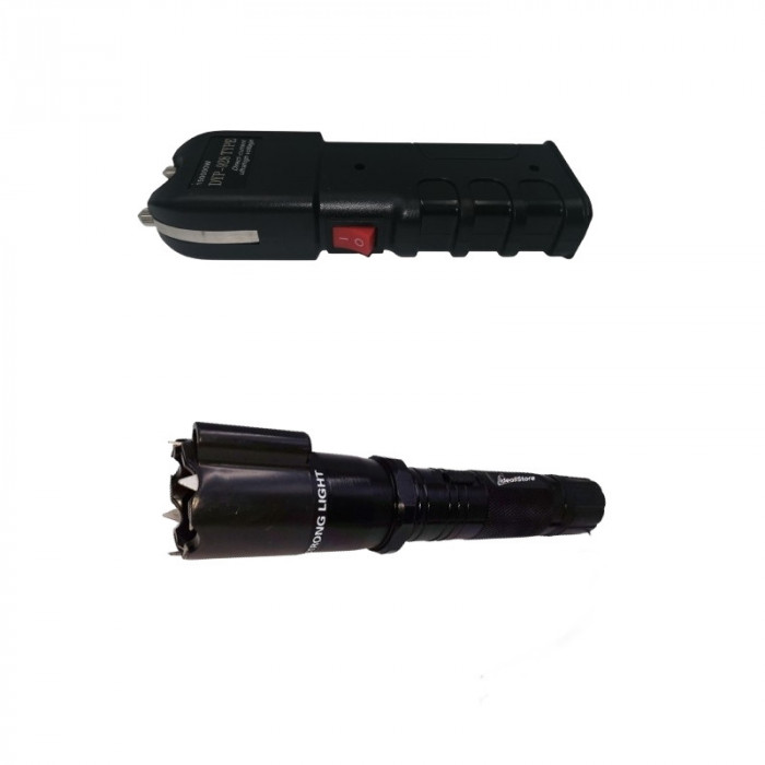 Set autoaparare IdeallStore&reg;, Electrosoc cu laser, lanterna si Electrosoc multifunctional 928