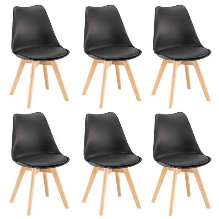 Silla &eacute;tkezősz&eacute;k 6 db fekete sz&iacute;nben