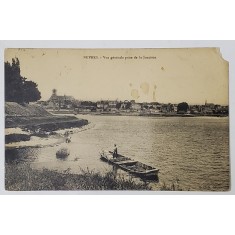 NEVERS , VUE GENERALE PRISE DE LA JONCTION , CARTE POSTALA ILUSTRATA , 1914