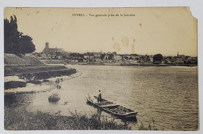 NEVERS , VUE GENERALE PRISE DE LA JONCTION , CARTE POSTALA ILUSTRATA , 1914 foto