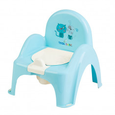 Olita antiderapanta tip scaunel Tega Baby Pies i Kot PK-007-101, Albastru foto