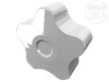 Buton de reglare M8 40mm Gri 27mm H