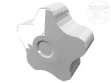 Buton de reglare M8 40mm Gri 27mm H