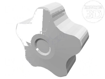 Buton de reglare M8 40mm Gri 27mm H foto