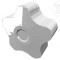 Buton de reglare M8 40mm Gri 27mm H