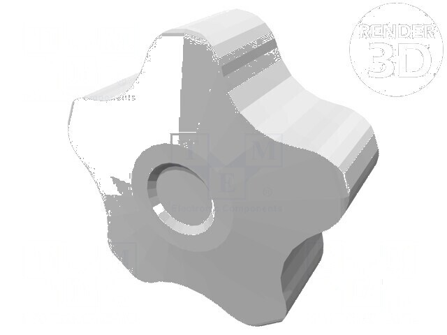 Buton de reglare M8 40mm Gri 27mm H