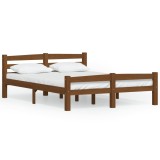 Cumpara ieftin Cadru de pat, maro miere, 120x200 cm, lemn masiv de pin