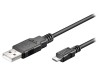 Cablu USB 2.0 A-B Micro 0.3m Negru, Goobay