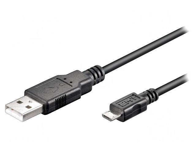 Cablu USB 2.0 A-B Micro 0.3m Negru