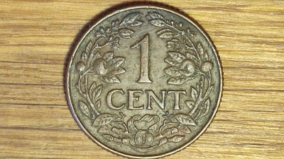 Surinam Suriname / Curacao - exceptie numismatica f rara - 1 cent 1942 - an unic de batere - vezi descrierea foto