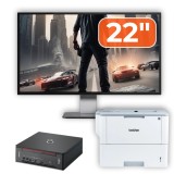Pachet PC second hand Fujitsu Esprimo Q958 i5-8400, monitor 22 inch, imprimanta