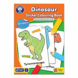 Carte de colorat cu activitati in limba engleza si abtibilduri Dinozaur, orchard toys