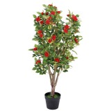 Cumpara ieftin Trandafiri artificiali rosii in ghiveci 16 x 120 cm