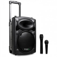 Ibiza Sistem Audio Portabil Port10VHF-N, mobil PA-Boxa, baterie, roti?e,BT,USB foto