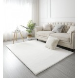 Covor Premium Belgian Model LOP 060, Marime 50 x 80 cm, Alb, Inaltime Fir 23 mm, Antiderapant, Antialergic, Poliester, Living, Dormitor, Sufragerie, B